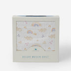 Little Unicorn Deluxe Muslin Quilt - Rainbows & Raindrops Little Unicorn Deluxe Muslin Quilt - Rainbows & Raindrops 