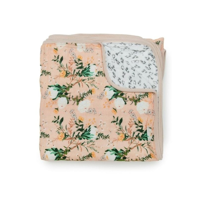 Loulou Lollipop Muslin Quilt Blanket - Blushing Protea Loulou Lollipop Muslin Quilt Blanket - Blushing Protea 
