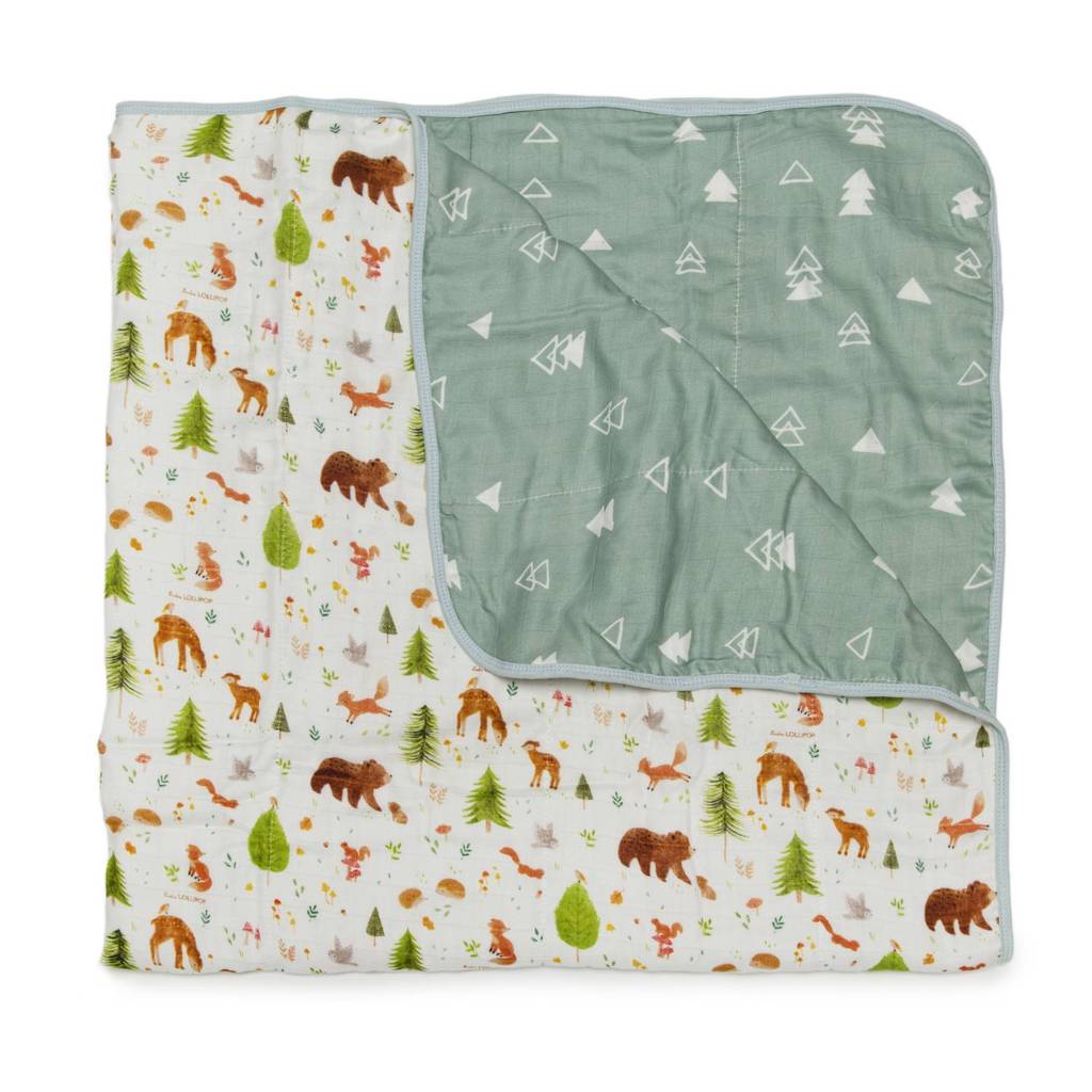 Loulou Lollipop Muslin Quilt Blanket - Forest Friends Loulou Lollipop Muslin Quilt Blanket - Forest Friends 