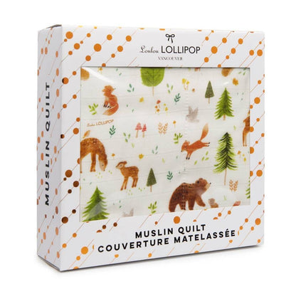 Loulou Lollipop Muslin Quilt Blanket - Forest Friends Loulou Lollipop Muslin Quilt Blanket - Forest Friends 