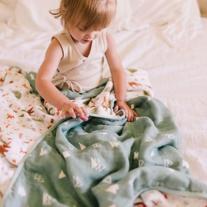 Loulou Lollipop Muslin Quilt Blanket - Forest Friends Loulou Lollipop Muslin Quilt Blanket - Forest Friends 