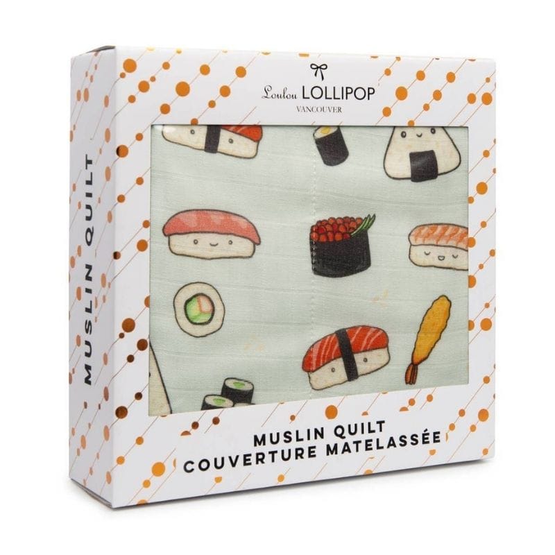Loulou Lollipop Muslin Quilt Blanket - Sushi Loulou Lollipop Muslin Quilt Blanket - Sushi 