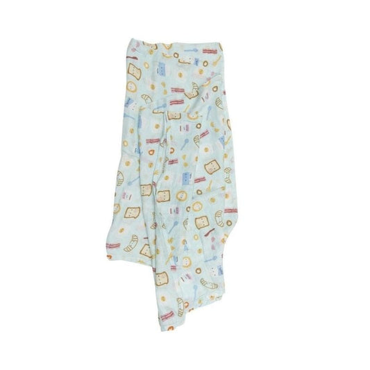 Muslin Swaddle - Breakfast Blue Muslin Swaddle - Breakfast Blue 