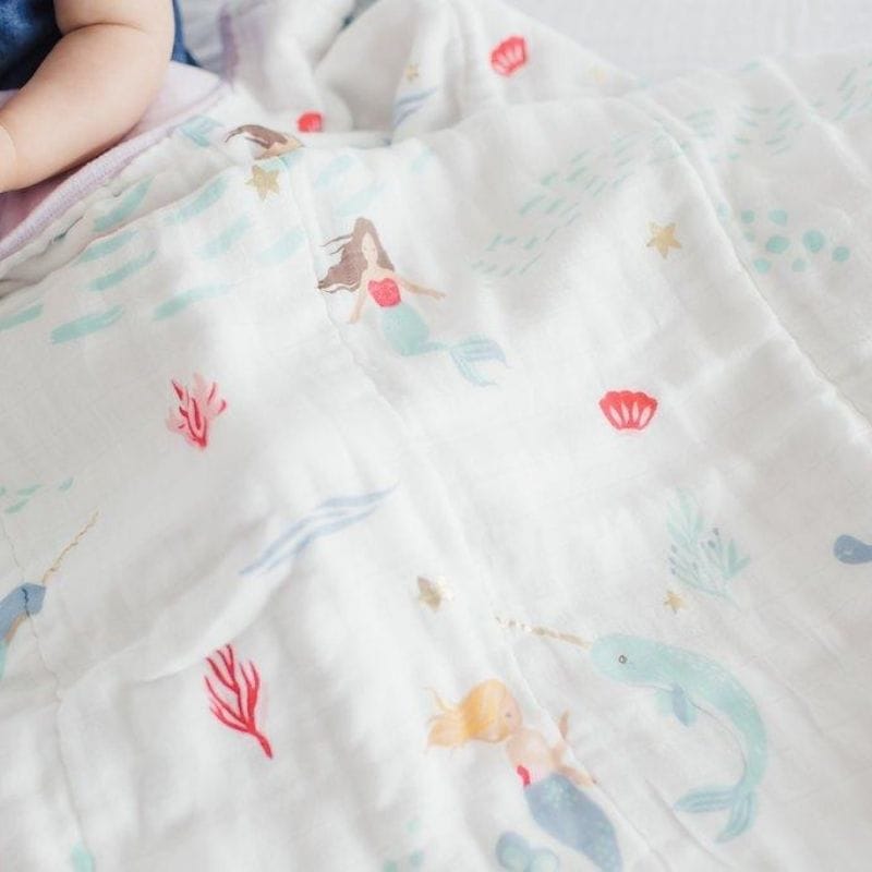 Muslin Swaddle - Mermaids and Narwhals Muslin Swaddle - Mermaids and Narwhals 