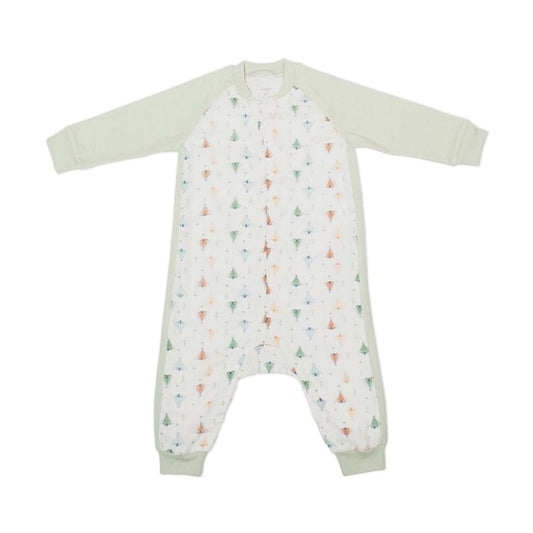 Lulujo Long Sleeve Bamboo Sleep Suit 1.0 TOG Green Moon Mist Camping / L (2.5T-4T/H. 100 cm) LJ942-L