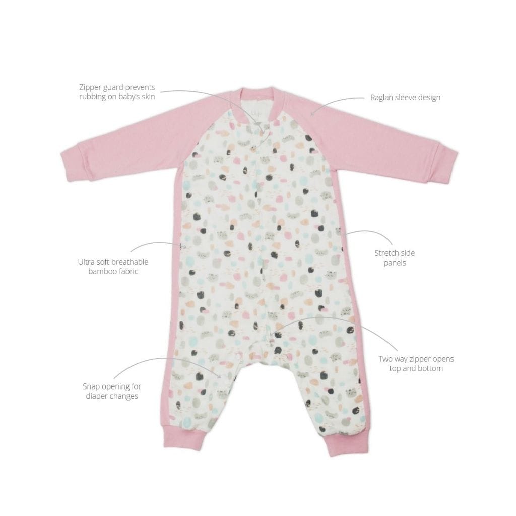 Lulujo Long Sleeve Bamboo Sleep Suit 1.0 TOG Lulujo Long Sleeve Bamboo Sleep Suit 1.0 TOG 