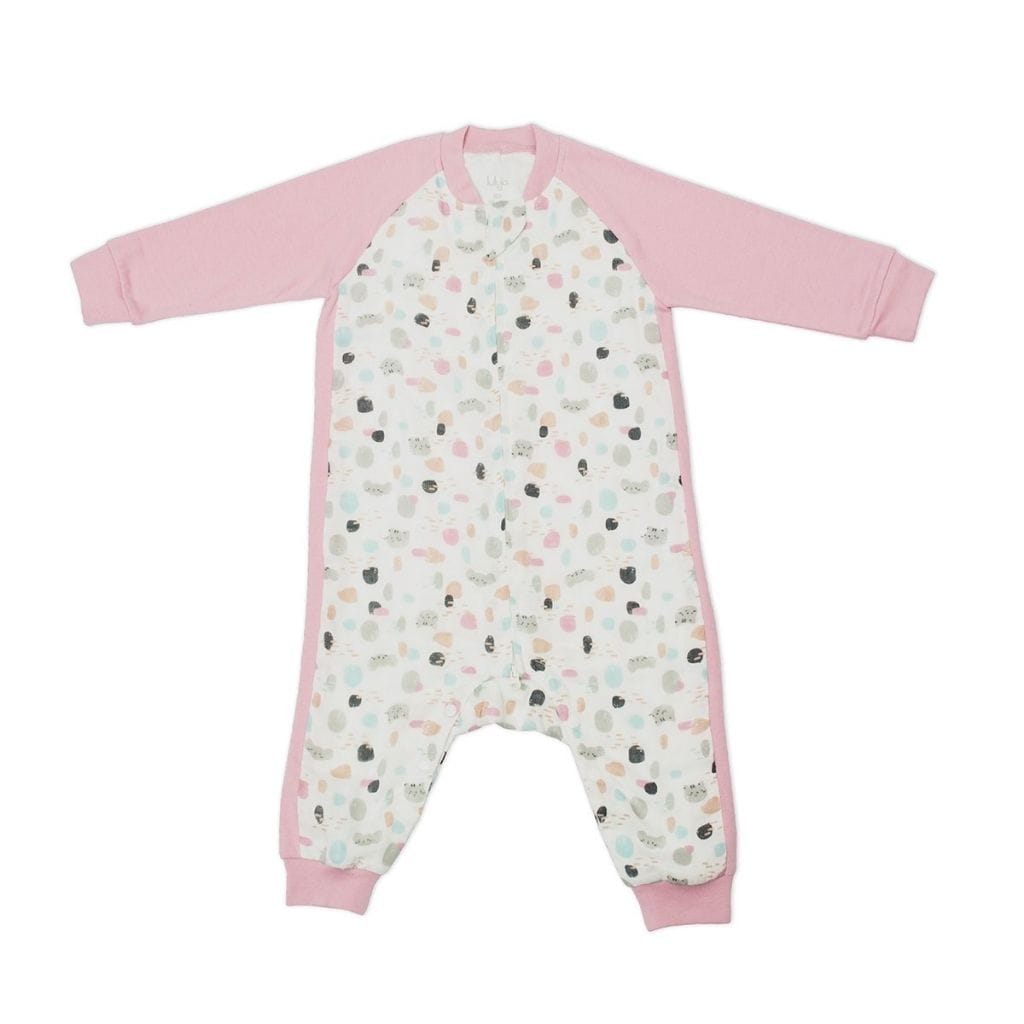Lulujo Long Sleeve Bamboo Sleep Suit 1.0 TOG Pink Cat and Mouse / L (2.5T-4T/H. 100 cm) LJ945-L