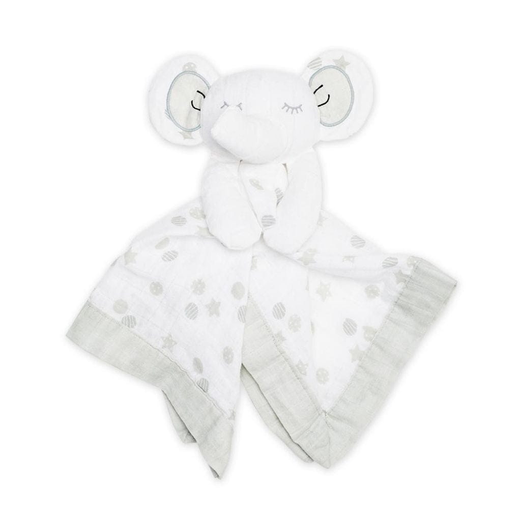 Lulujo Muslin Cotton Animal Lovey Grey Elephant LJ904