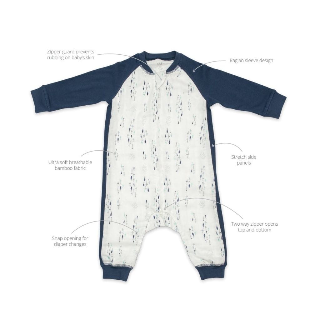 Lulujo Long Sleeve Bamboo Sleep Suit 1.0 TOG Lulujo Long Sleeve Bamboo Sleep Suit 1.0 TOG 