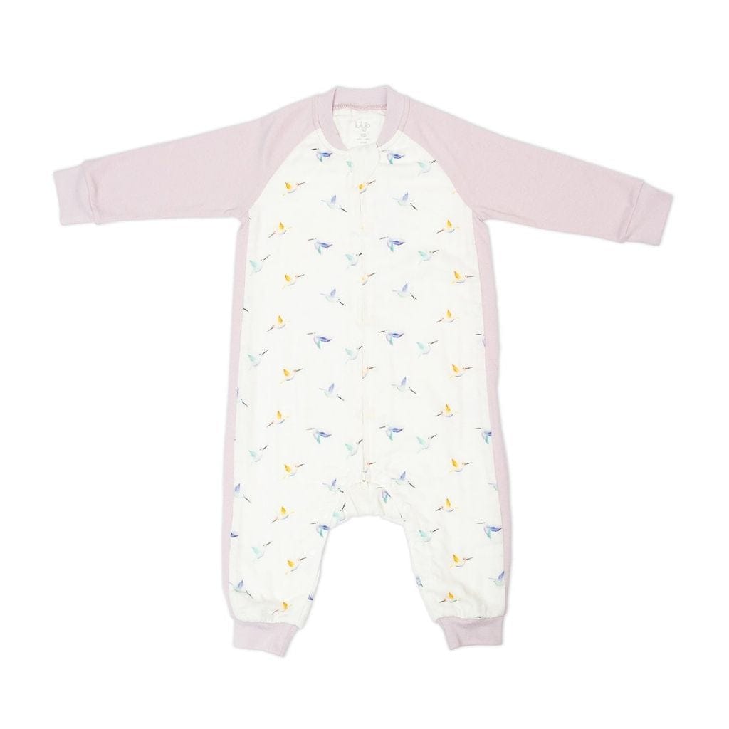 Lulujo Long Sleeve Bamboo Sleep Suit 1.0 TOG Misty Rose Hummingbird / L (2.5T-4T/H. 100 cm) LJ926-L