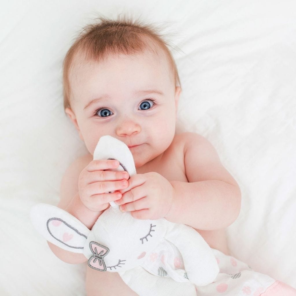 Lulujo Muslin Cotton Animal Lovey Lulujo Muslin Cotton Animal Lovey 