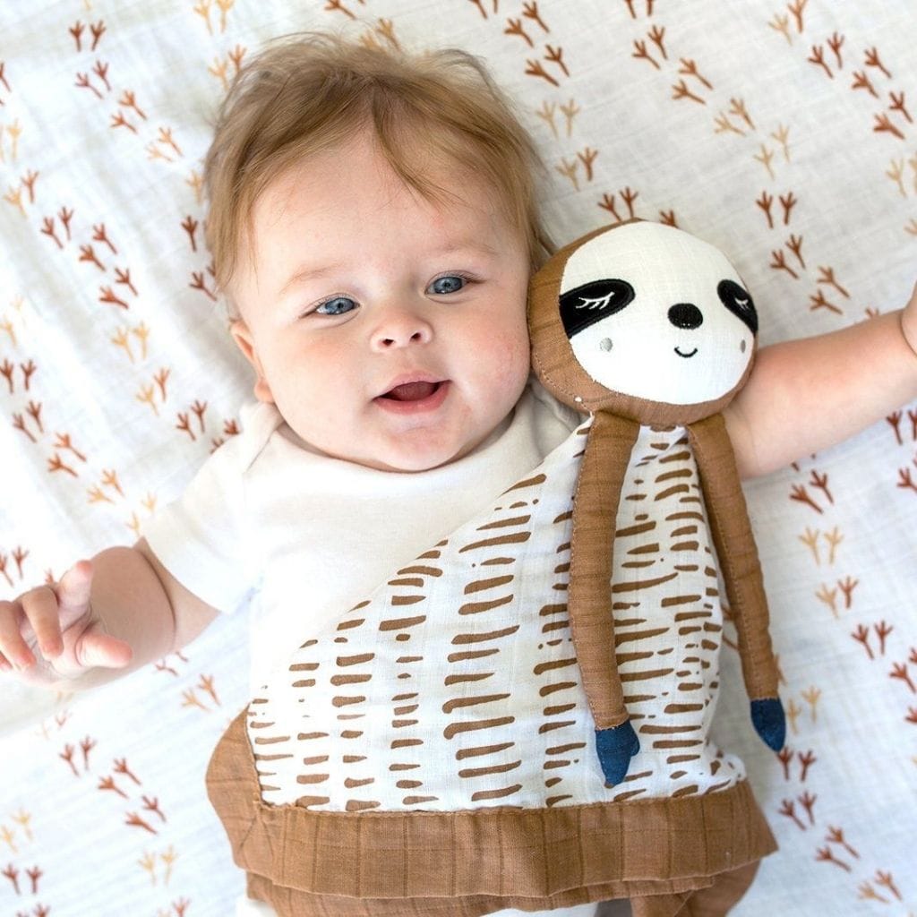 Lulujo Muslin Cotton Animal Lovey Lulujo Muslin Cotton Animal Lovey 