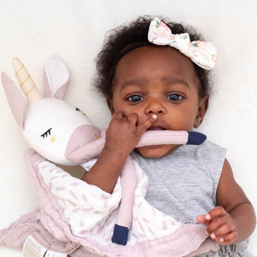 Lulujo Muslin Cotton Animal Lovey Lulujo Muslin Cotton Animal Lovey 