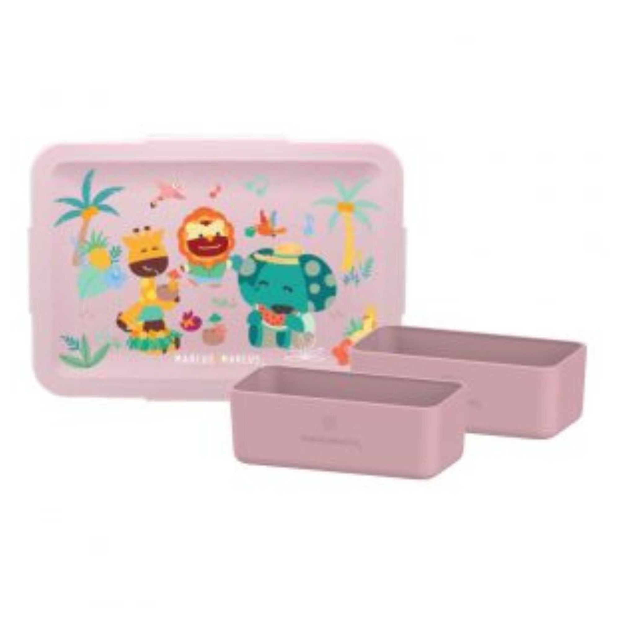 Marcus & Marcus Kids Bento Lunch Box 700ml Pink Tropical MNMKD45-PK