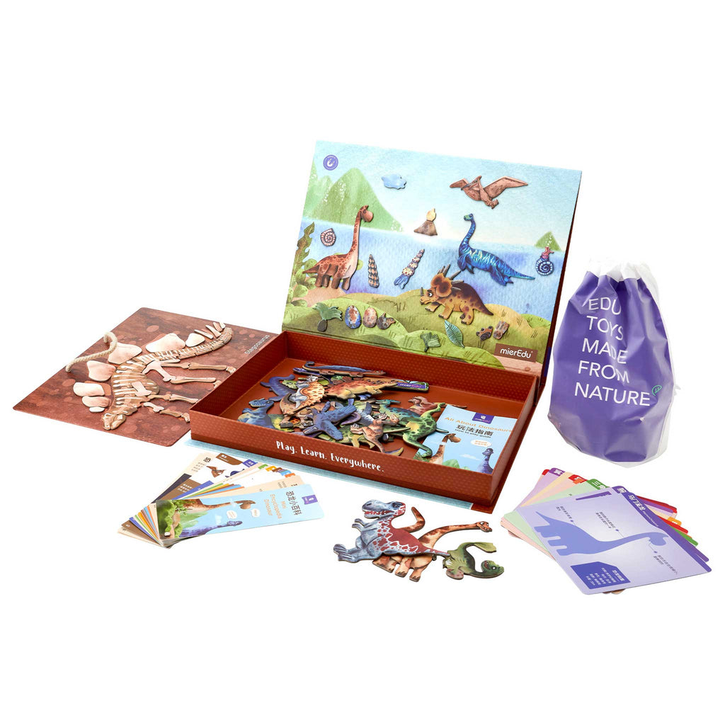 mierEdu All About Dinosaurs Magnetic Puzzle mierEdu All About Dinosaurs Magnetic Puzzle 