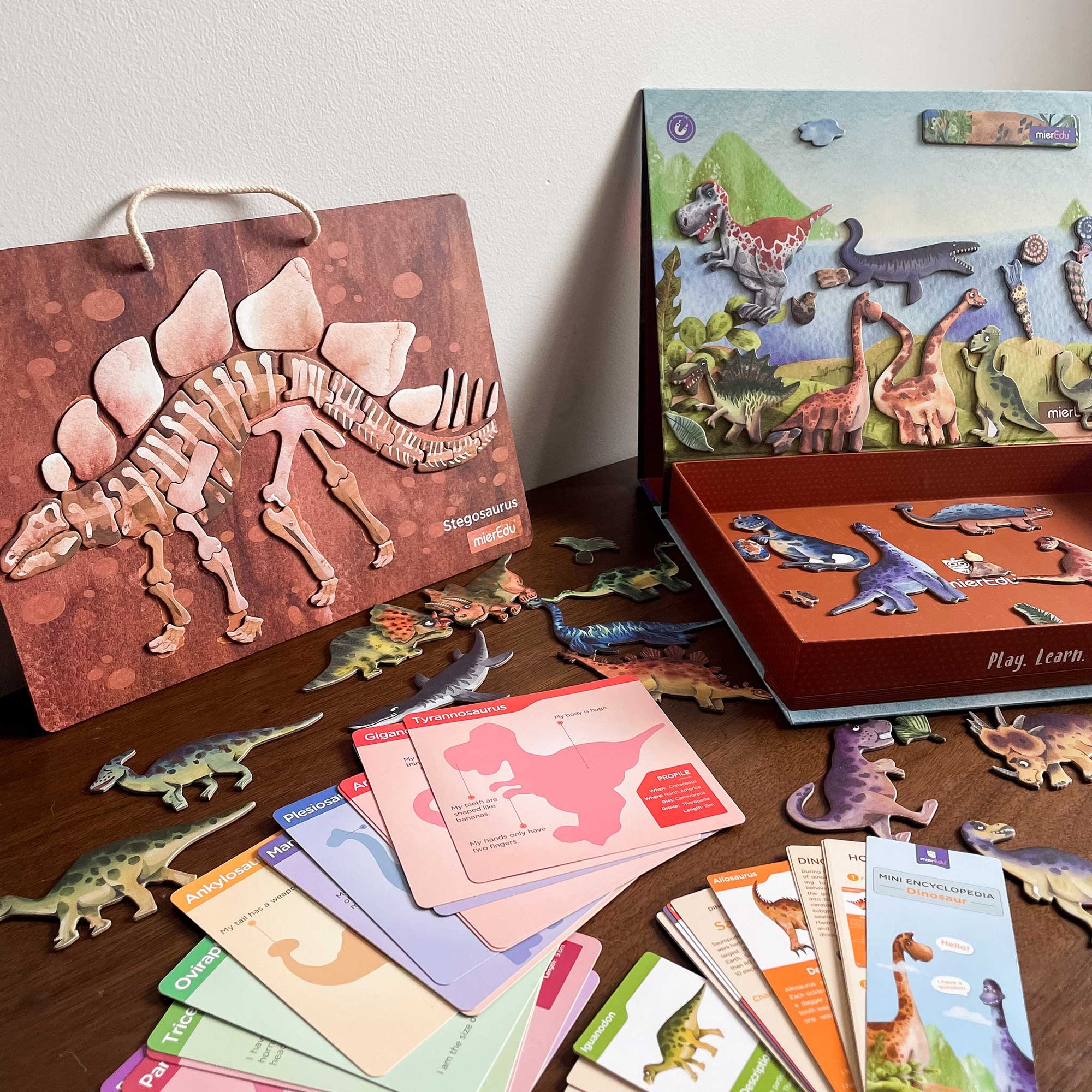 mierEdu All About Dinosaurs Magnetic Puzzle mierEdu All About Dinosaurs Magnetic Puzzle 