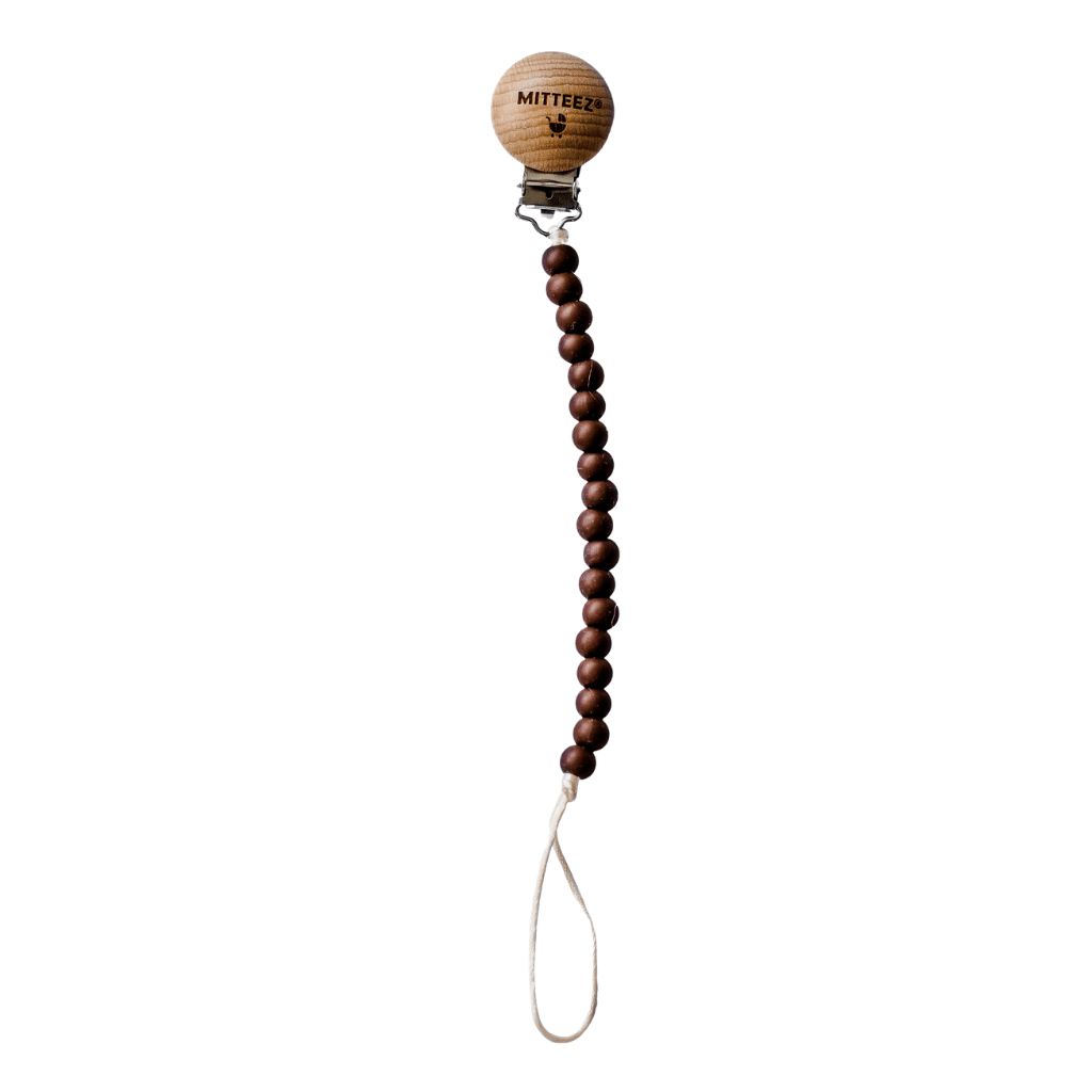 Mitteez miniSTRANDS™ Pacifier Clip Chocolate MIT-MINI-S-DC-CHOC