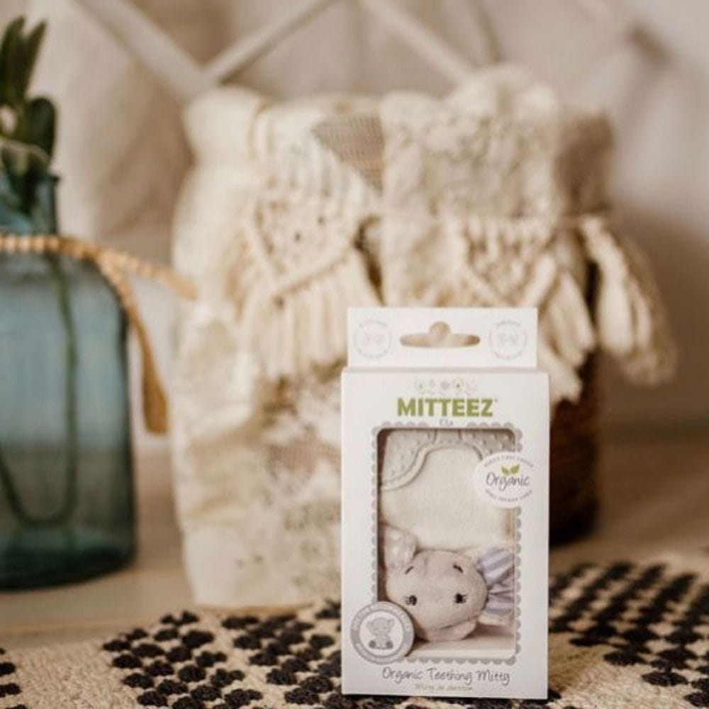 Mitteez Organic Teething Mitten - Ella the Elephant Mitteez Organic Teething Mitten - Ella the Elephant 