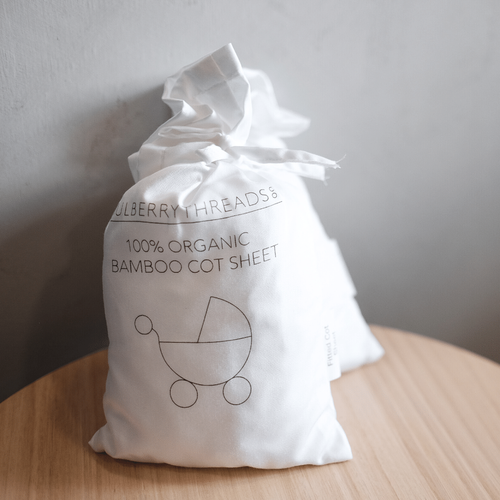 Mulberry Threads 100% Organic Bamboo Cot Fitted Sheet Mulberry Threads 100% Organic Bamboo Cot Fitted Sheet 