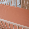 Mulberry Threads 100% Organic Bamboo Cot Fitted Sheet Rust MTC-OB-01-1-BCS-FIT-RUS