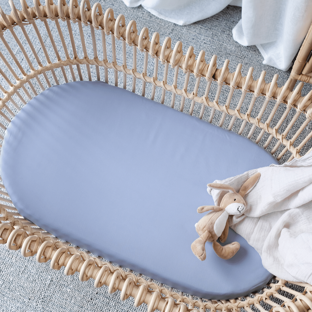 Mulberry Threads 100% Organic Bamboo Bassinet Fitted Sheet Ocean MTC-OB-01-11-BBS-FIT-OCE