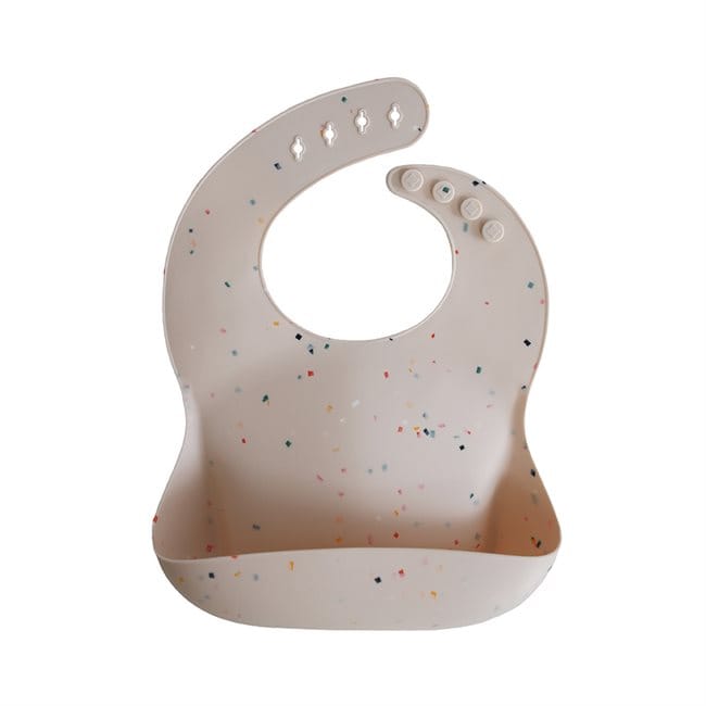 Mushie Silicone Baby Bib - Vanilla Confetti Mushie Silicone Baby Bib - Vanilla Confetti 