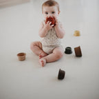 Mushie Stacking Cups Toy - Retro Mushie Stacking Cups Toy - Retro 