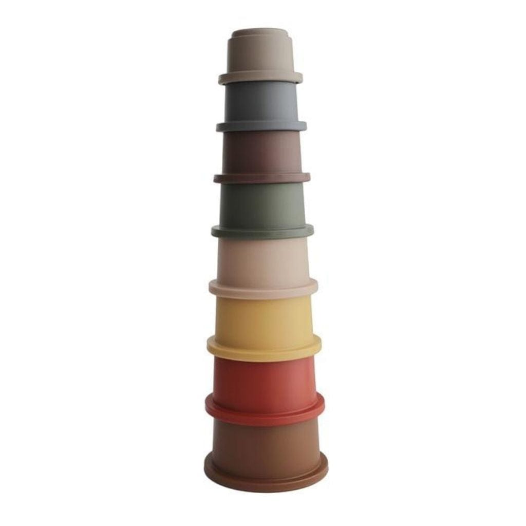 Mushie Stacking Cups Toy - Retro Mushie Stacking Cups Toy - Retro 