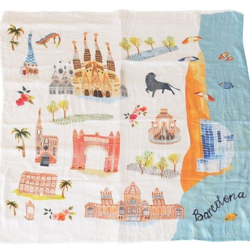 Muslin Swaddle - Barcelona Muslin Swaddle - Barcelona 