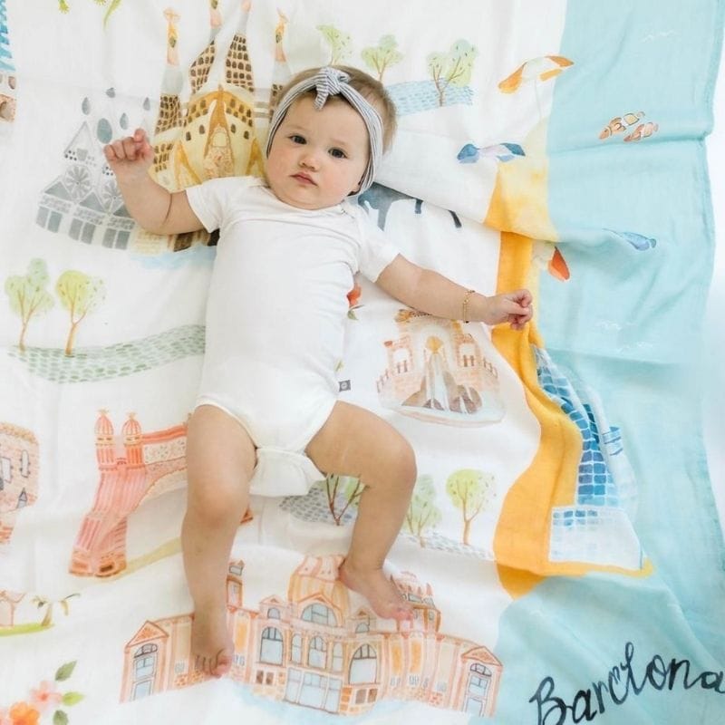 Muslin Swaddle - Barcelona Muslin Swaddle - Barcelona 