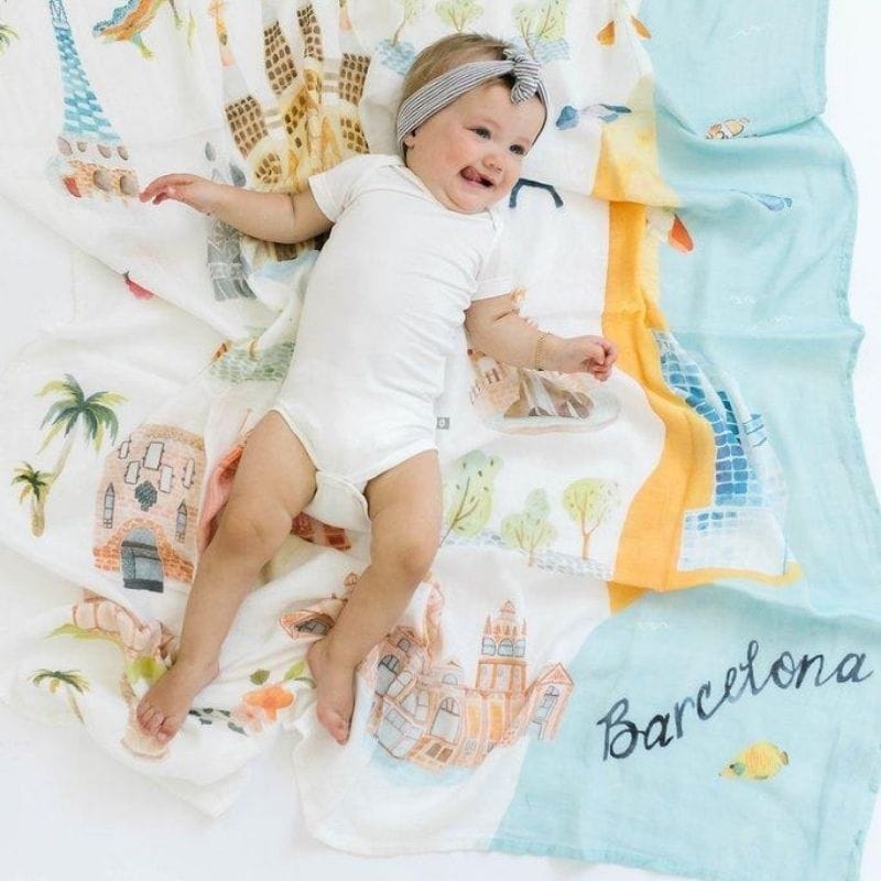 Muslin Swaddle - Barcelona Muslin Swaddle - Barcelona 