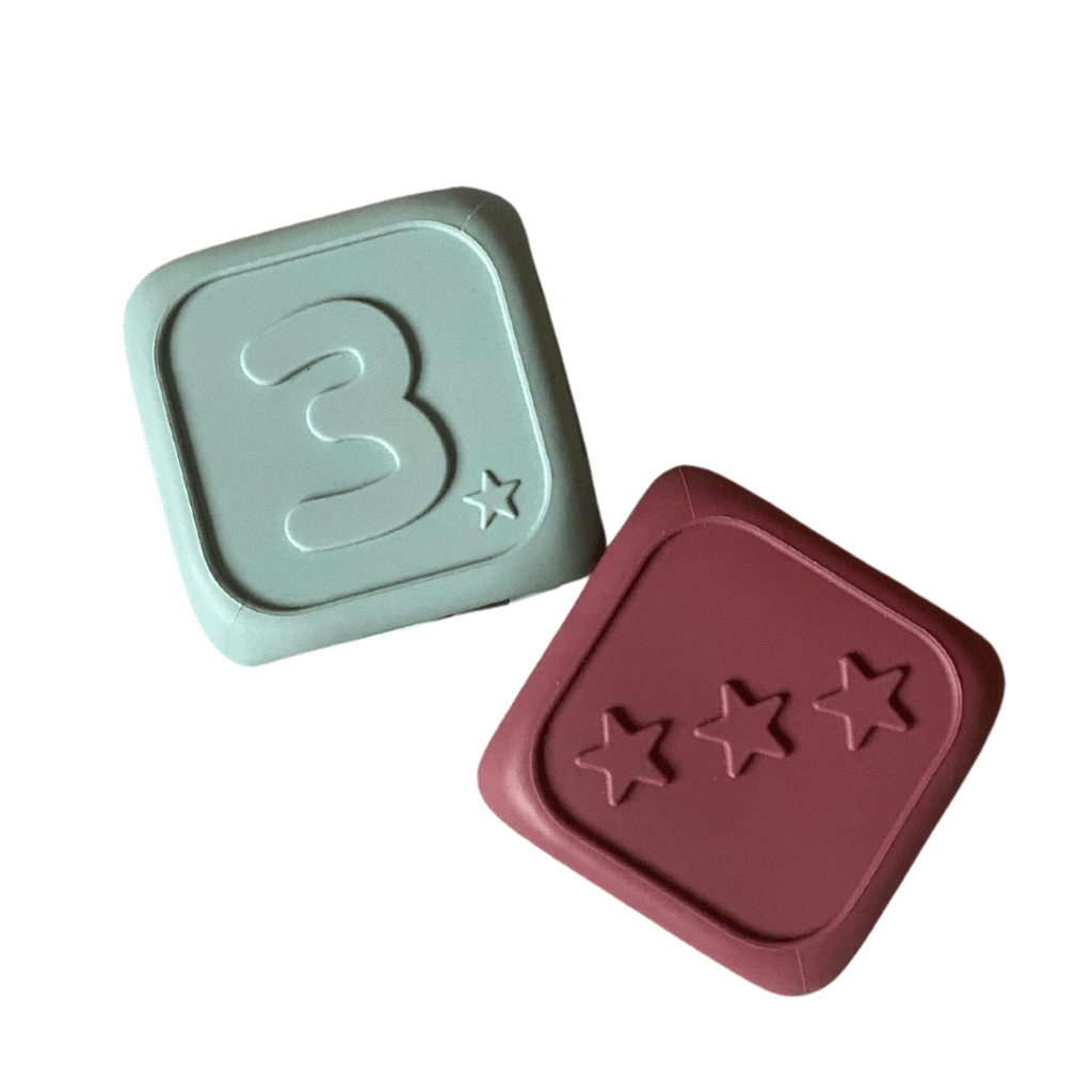 Jellystone Silicone My First Dice, Set of 2 Sage and Berry 