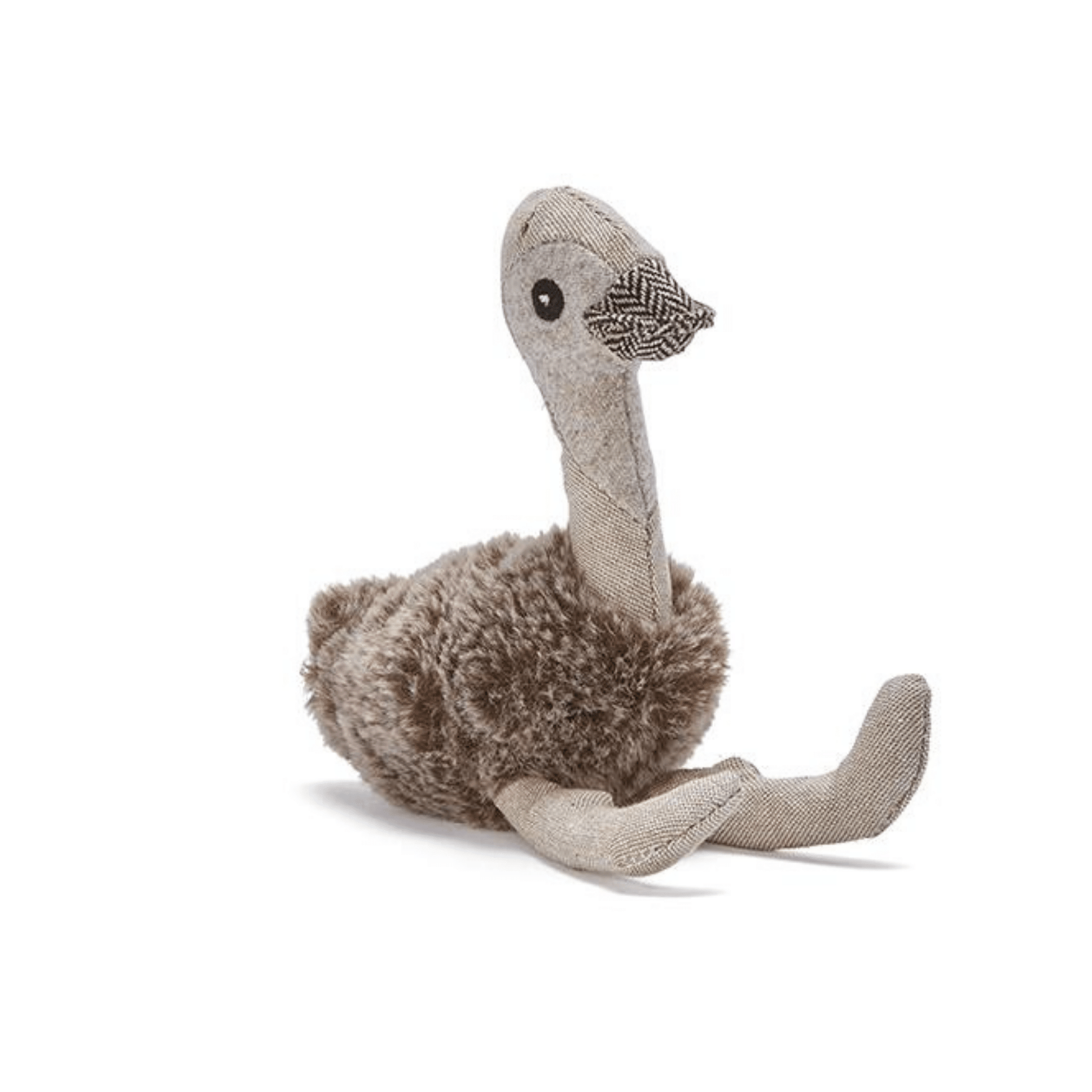 Nana Huchy Mini Animal Plush Baby Rattle Eddie the Emu NH-MINEMU-4