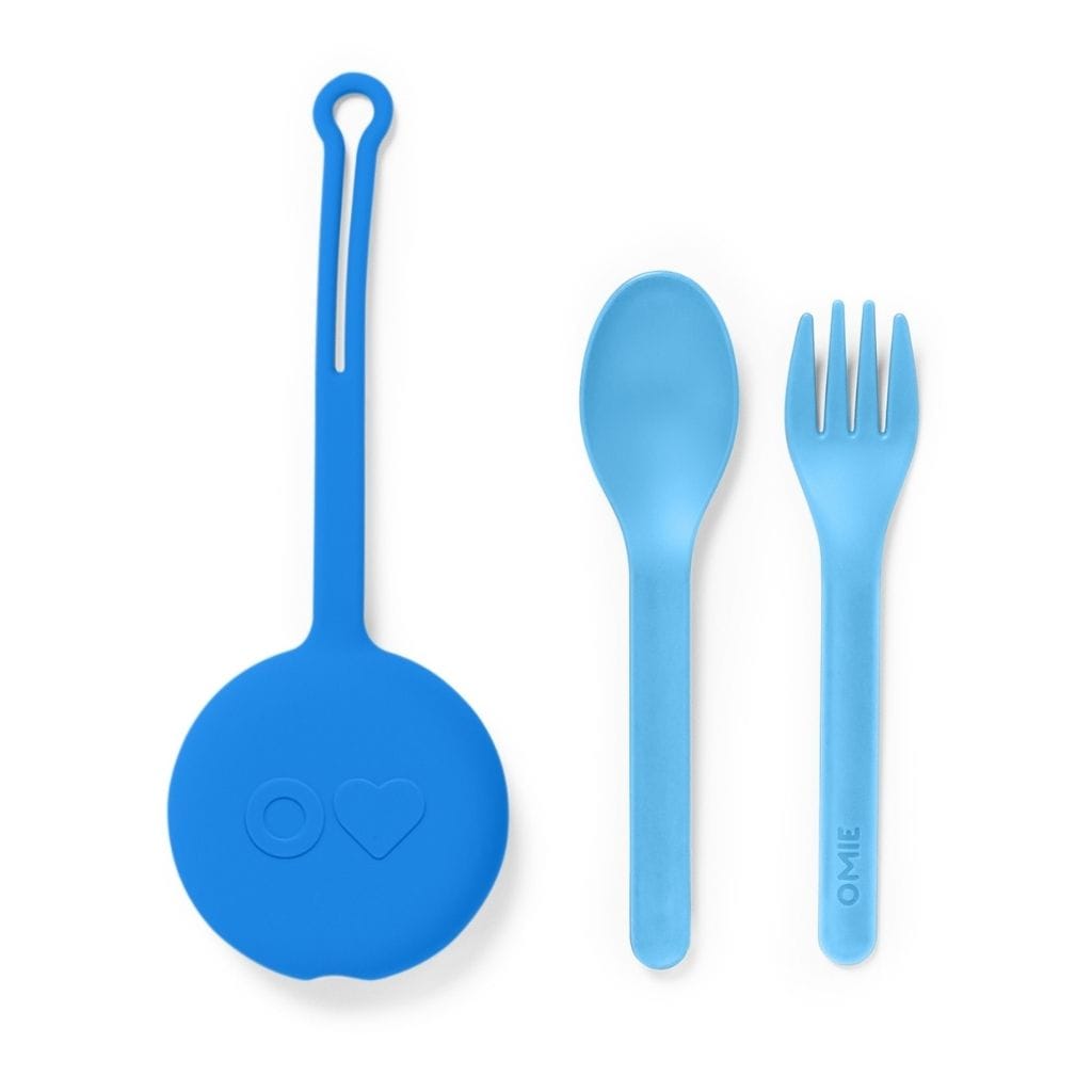 Omie Fork and Spoon Pod Set Capri Blue OMIE-FSP-POD-CBL