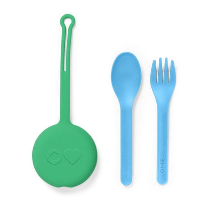 Omie Fork and Spoon Pod Set Mint Green OMIE-FSP-POD-MTGN