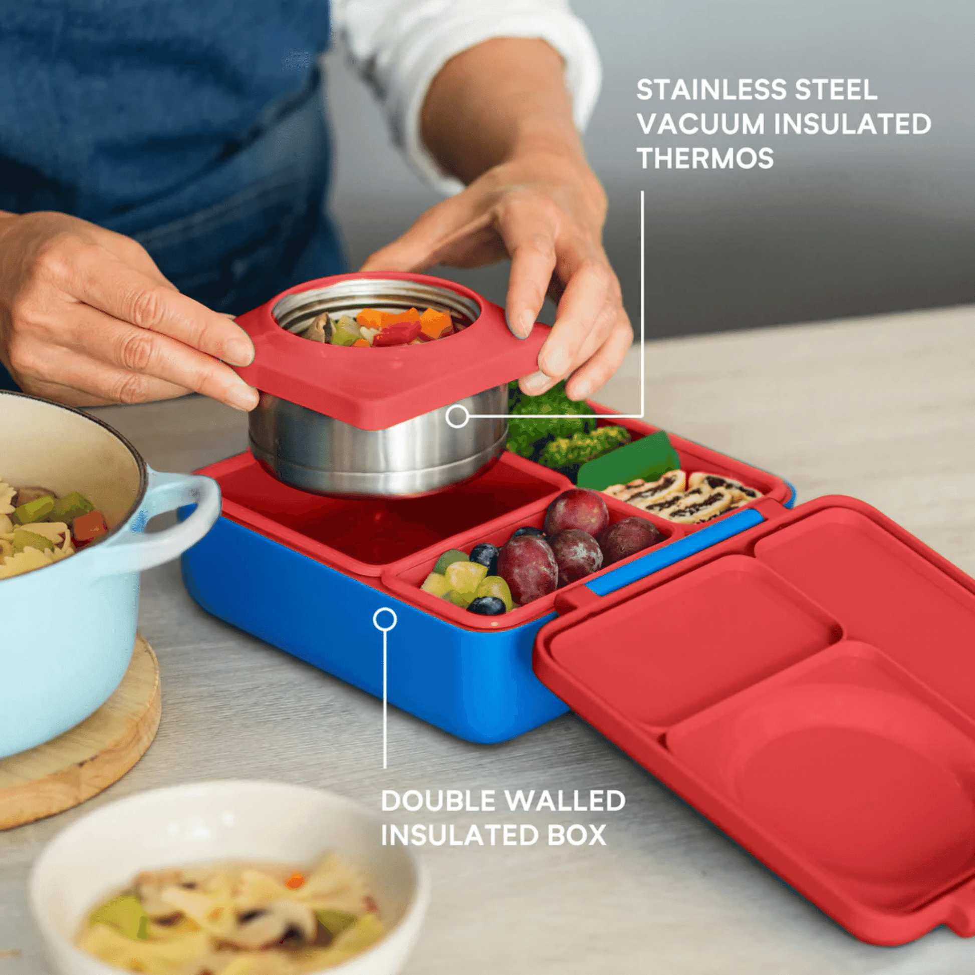 OmieBox V2 Kids Thermos-Insulated Hot & Cold Bento Box for Kids OmieBox V2 Kids Thermos-Insulated Hot & Cold Bento Box for Kids 