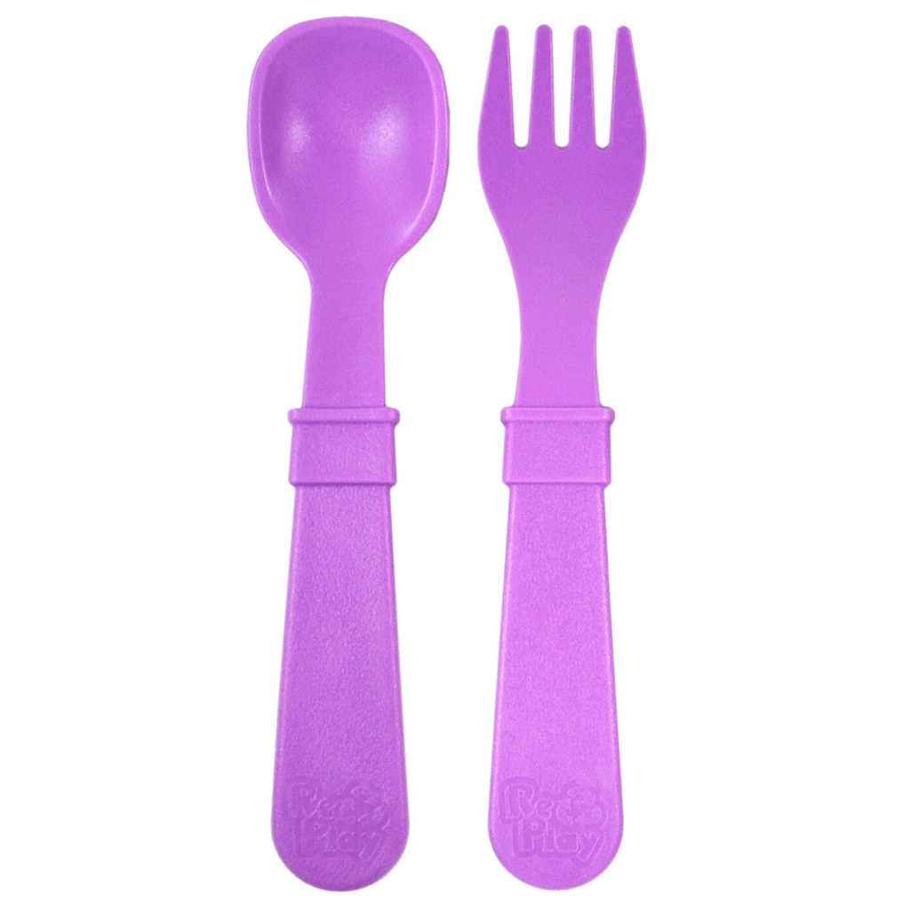 Re-Play Fork and Spoon Set Purple RP-ForkSpoon-Ppl