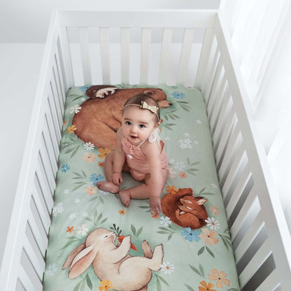 Rookie Humans Enchanted Meadow Fitted Cot Sheet Rookie Humans Enchanted Meadow Fitted Cot Sheet 