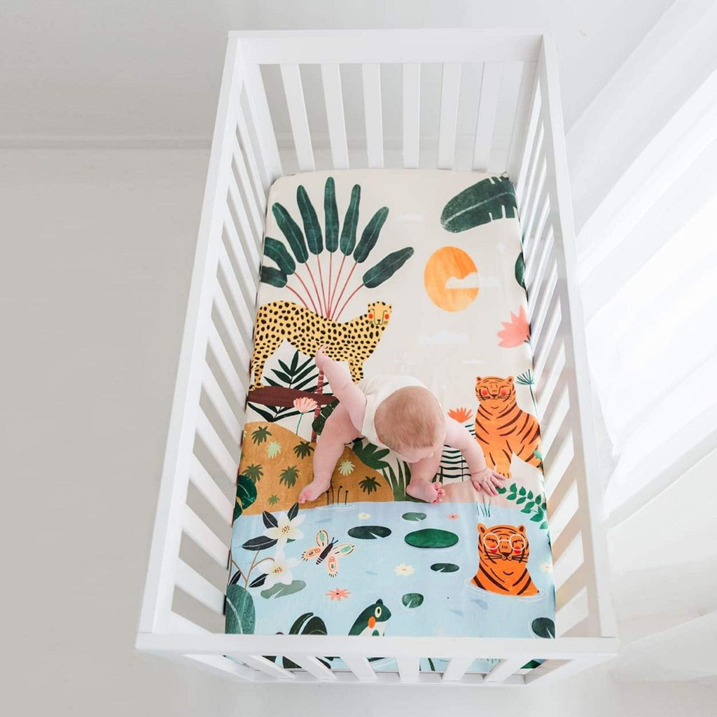Rookie Humans In The Jungle Fitted Cot Sheet Rookie Humans In The Jungle Fitted Cot Sheet 