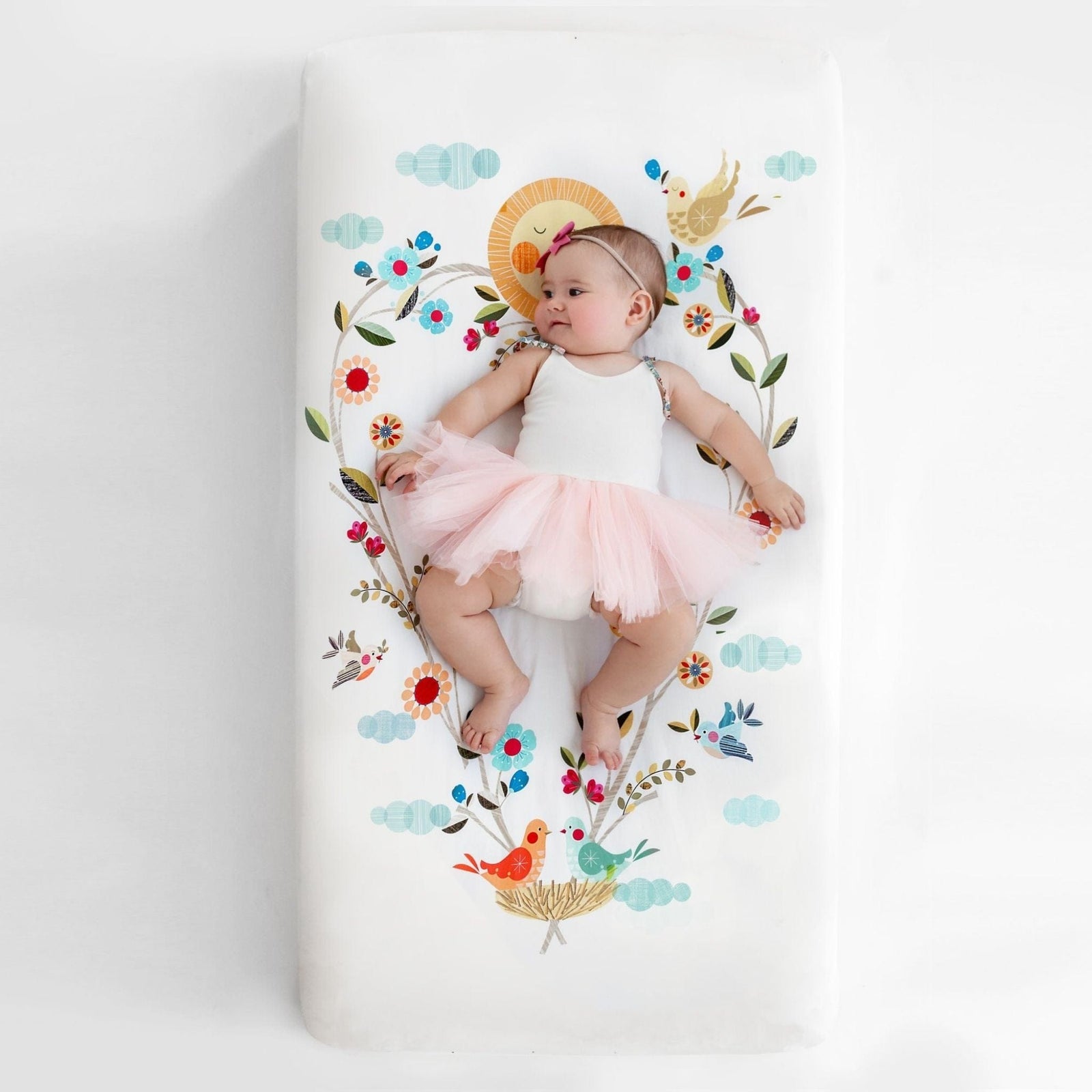 Rookie Humans Love Blooms Fitted Cot Sheet Rookie Humans Love Blooms Fitted Cot Sheet 