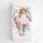 Rookie Humans Love Blooms Fitted Cot Sheet Rookie Humans Love Blooms Fitted Cot Sheet 