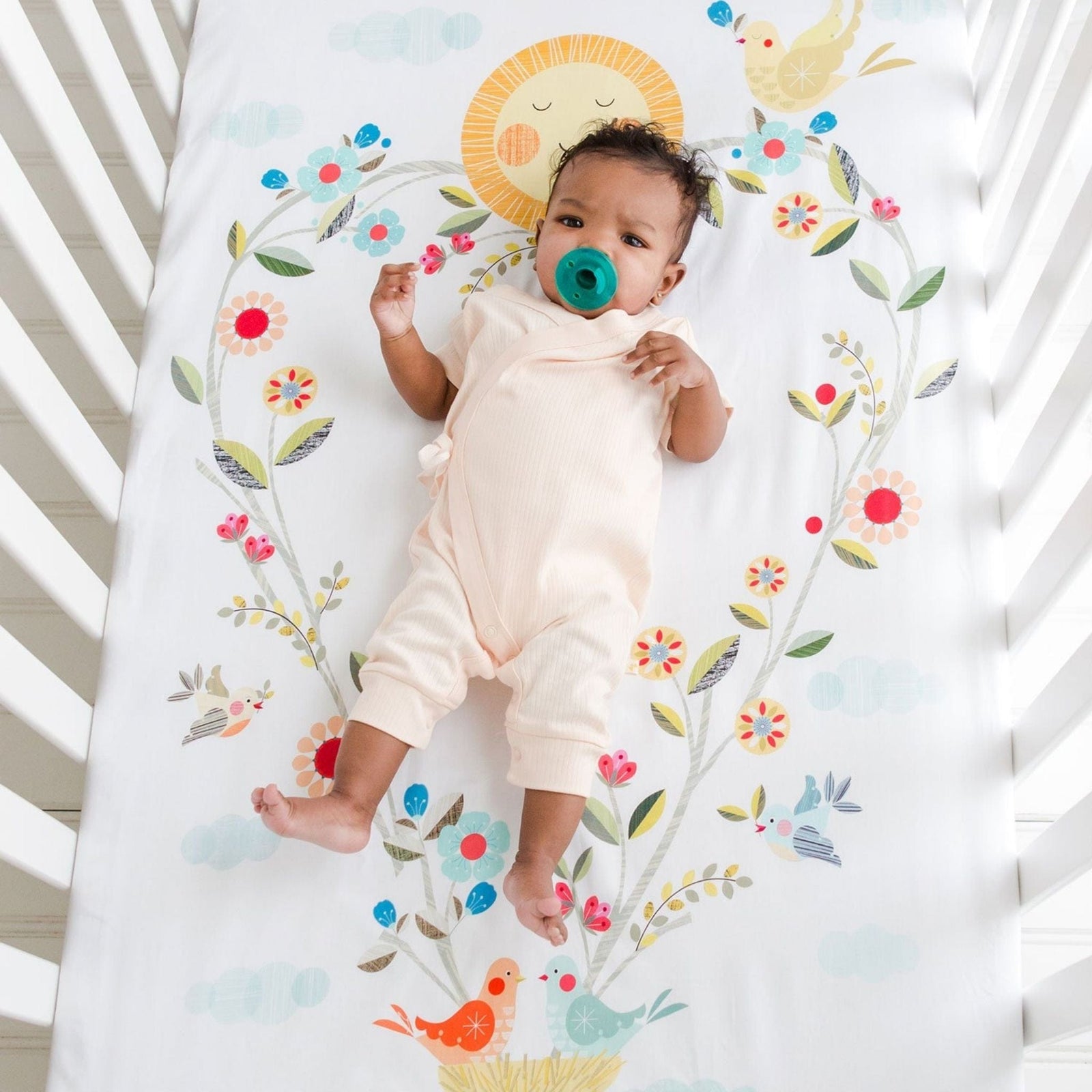 Rookie Humans Love Blooms Fitted Cot Sheet Rookie Humans Love Blooms Fitted Cot Sheet 