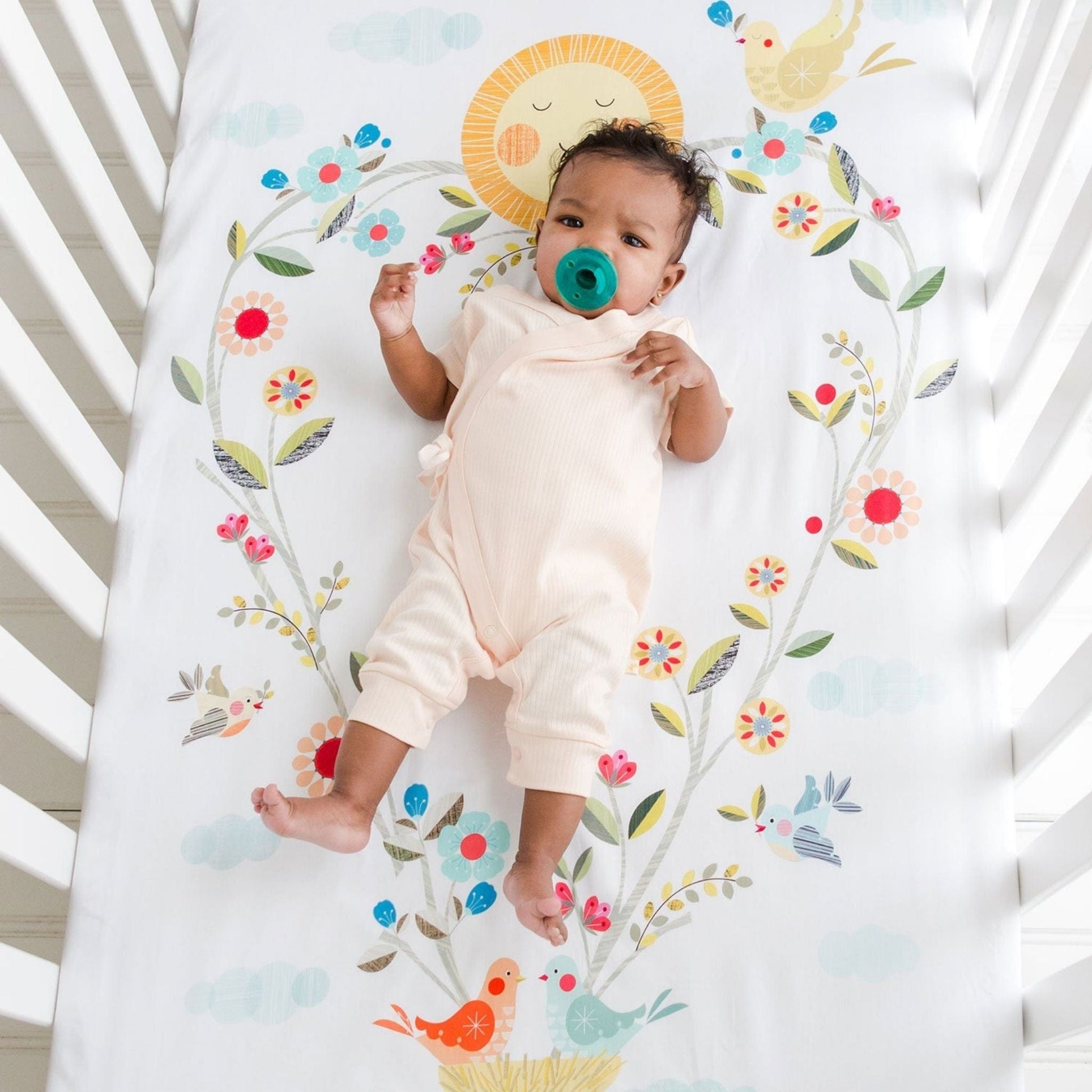 Rookie Humans Love Blooms Fitted Cot Sheet Rookie Humans Love Blooms Fitted Cot Sheet 