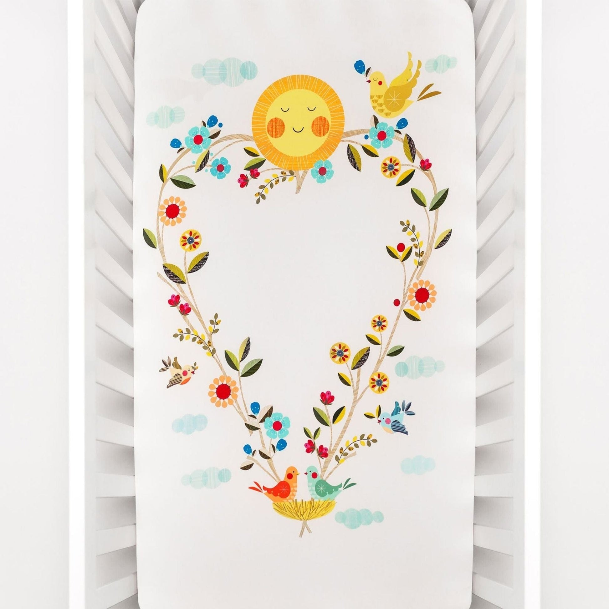 Rookie Humans Love Blooms Fitted Cot Sheet Rookie Humans Love Blooms Fitted Cot Sheet 