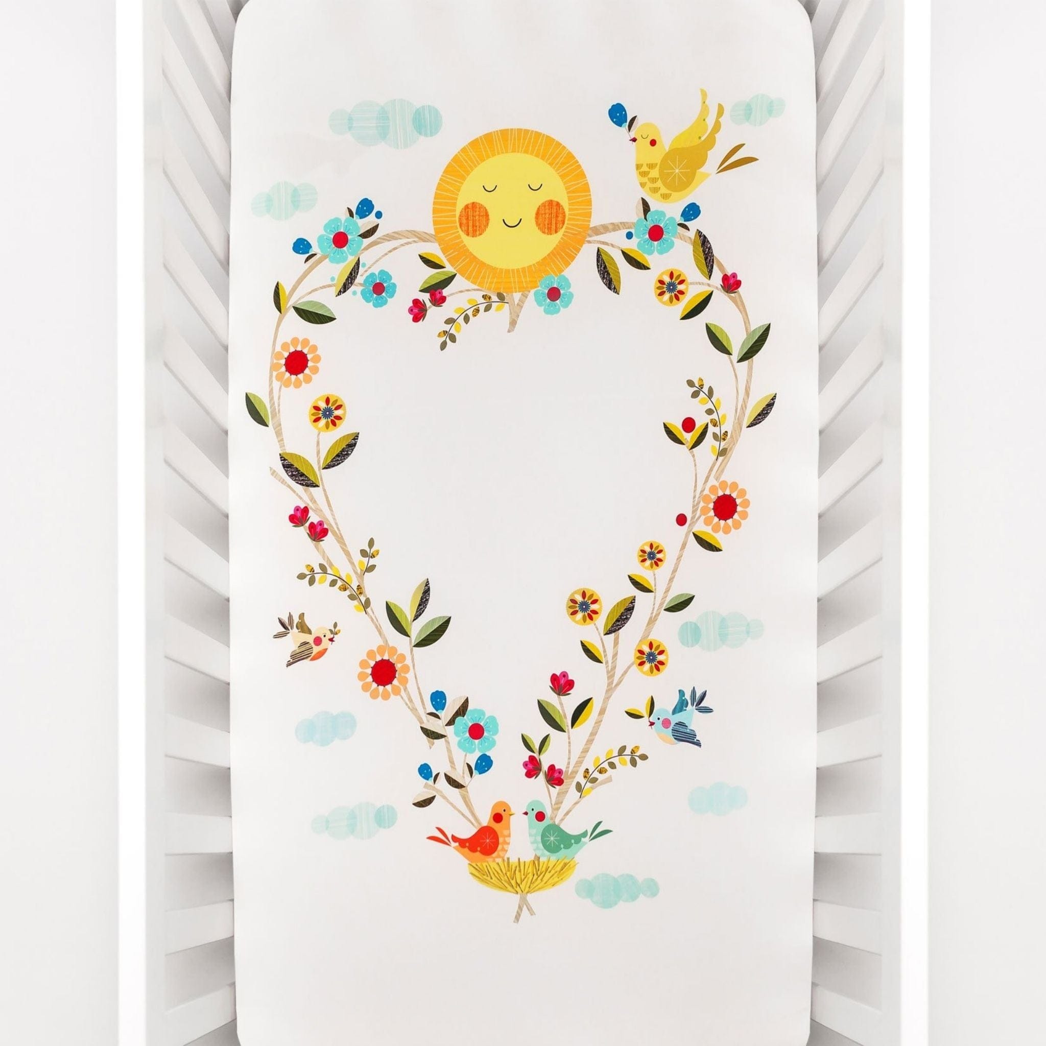 Rookie Humans Love Blooms Fitted Cot Sheet Rookie Humans Love Blooms Fitted Cot Sheet 