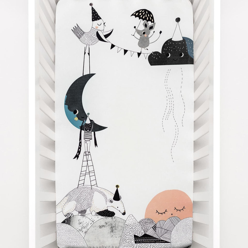 Rookie Humans The Moon's Birthday Fitted Cot Sheet Rookie Humans The Moon's Birthday Fitted Cot Sheet 