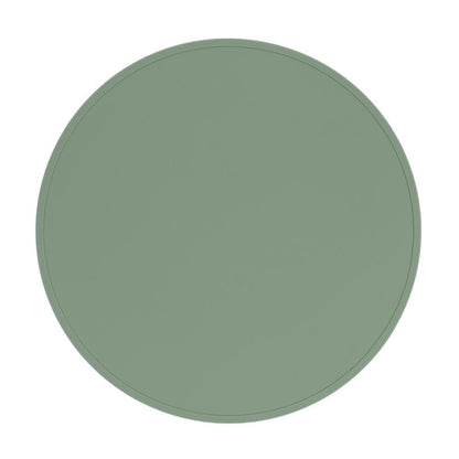 We Might Be Tiny Round Placie | Non-slip Silicone Placemat Sage 