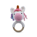 Crochet Unicorn Wooden Baby Rattle Crochet Unicorn Wooden Baby Rattle 