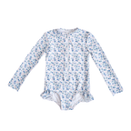 Willow Swim Sophia Ditsy Floral Long Sleeve Rash Guard One Piece Swimsuit Willow Swim Sophia Ditsy Floral Long Sleeve Rash Guard One Piece Swimsuit 