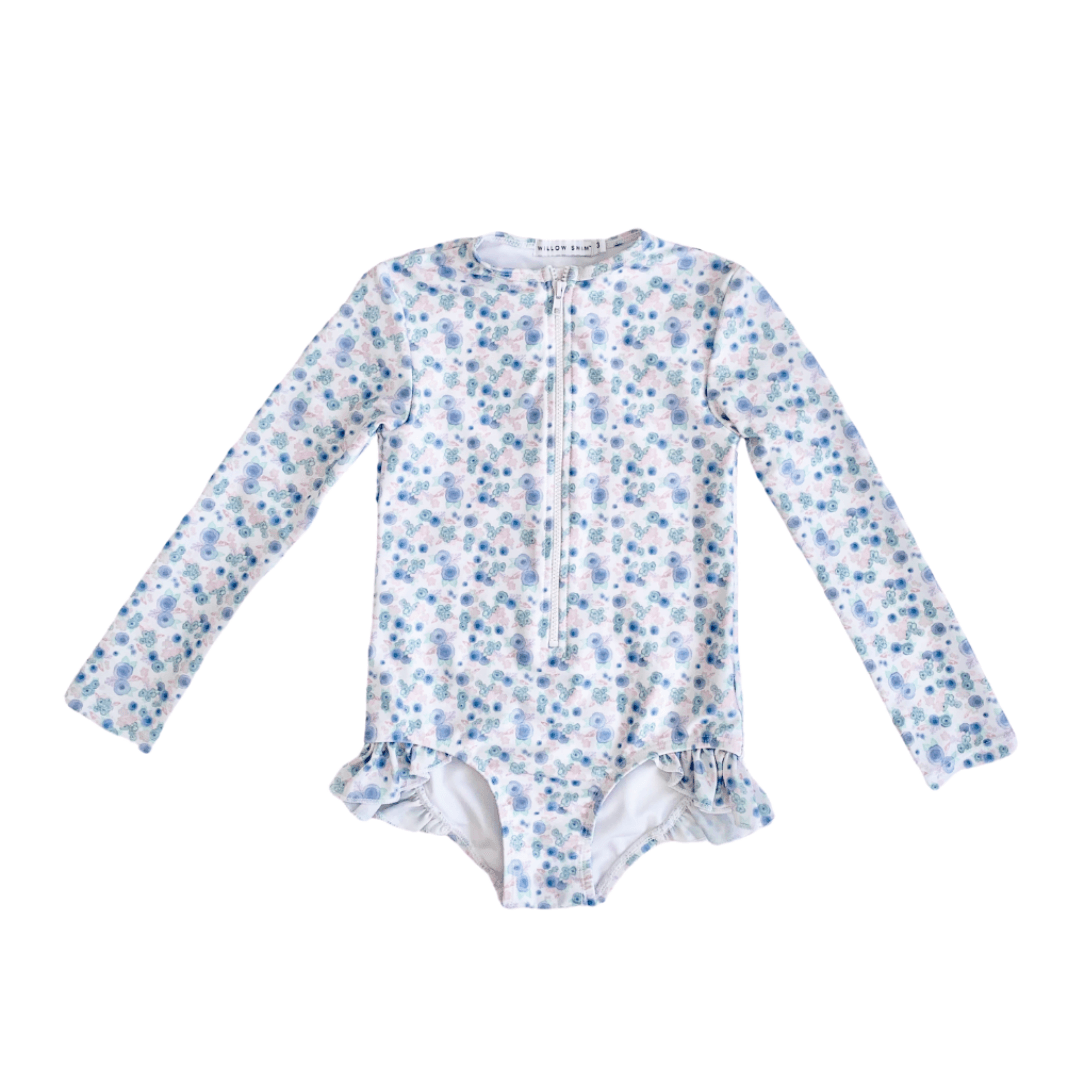 Willow Swim Sophia Ditsy Floral Long Sleeve Rash Guard One Piece Swimsuit Willow Swim Sophia Ditsy Floral Long Sleeve Rash Guard One Piece Swimsuit 